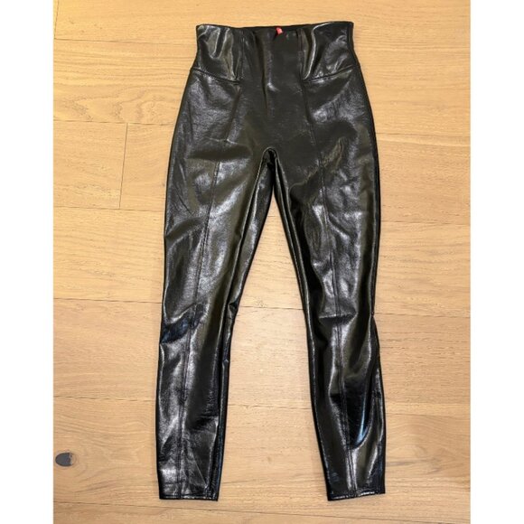 NWOT SPANX Faux Patent Leather Leggings Size M - Picture 3 of 3